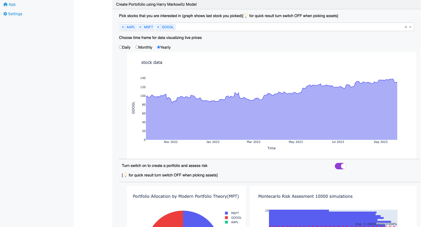 Portfolio builder